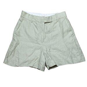 Aritzia Wilfred Layover Linen Blend Sage Green Shorts Size 4